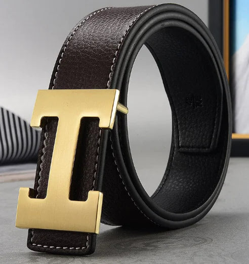 Hermes Leather Belt with Smooth Letter Buckle (One Piece)