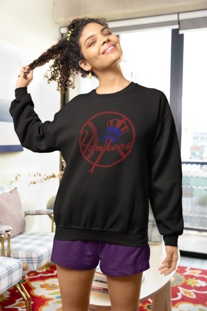 Vintage NY Yankees Rhinestone Shirt – Bling Baseball Sparkle Tee | Blingdazzel