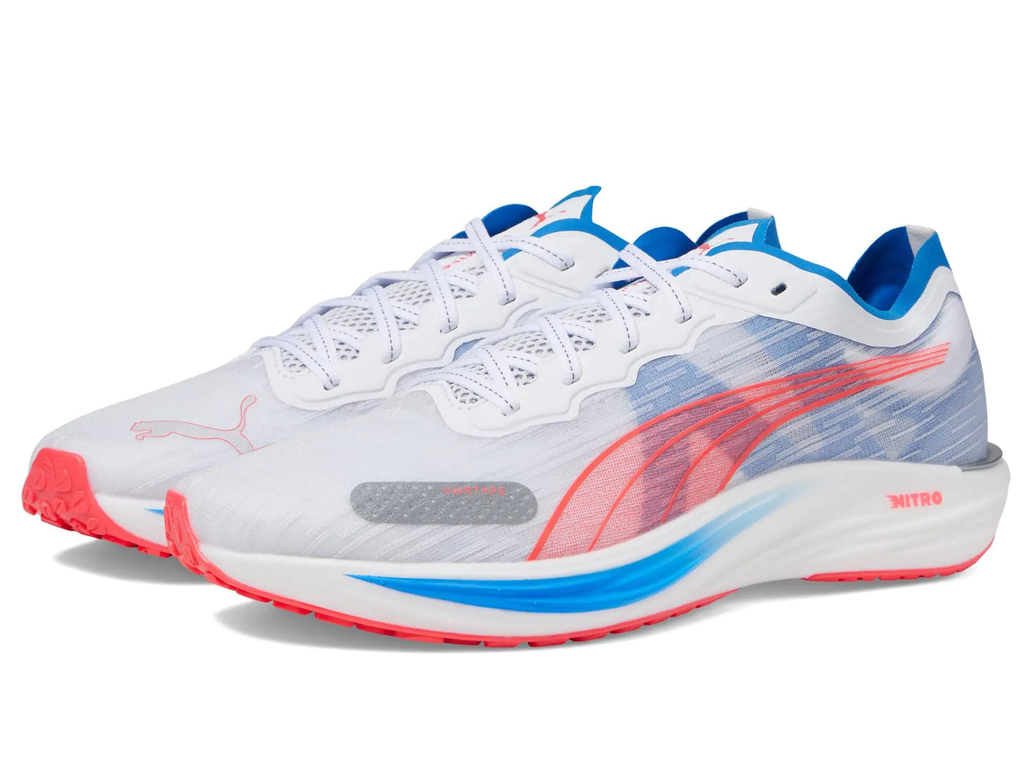 PUMA Liberate Nitro 2 Racing Trainers White/Blue/Orchid 11.5D
