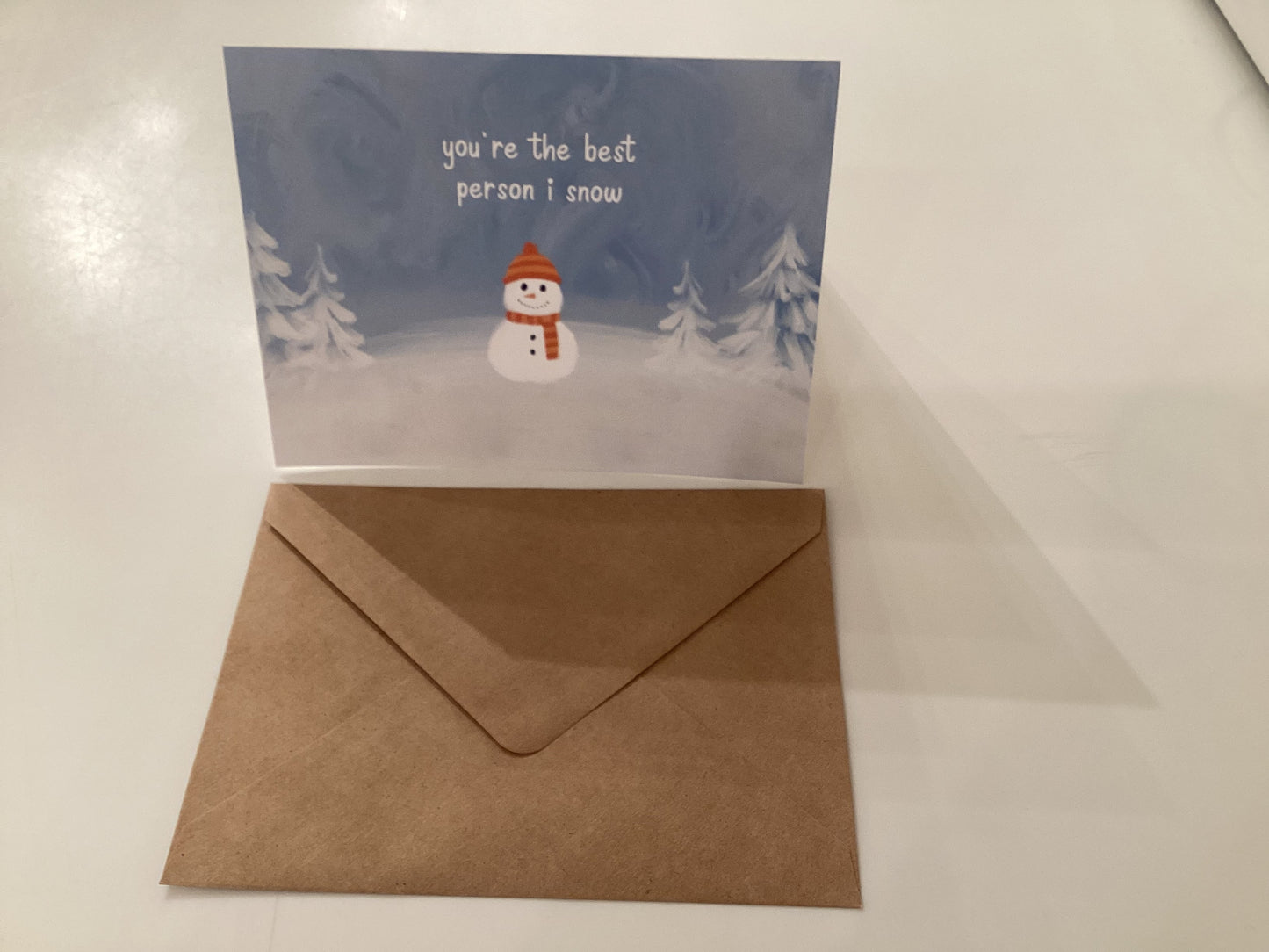 You're the Best Person I Snow Greeting Card - Velora Luxury Fashion