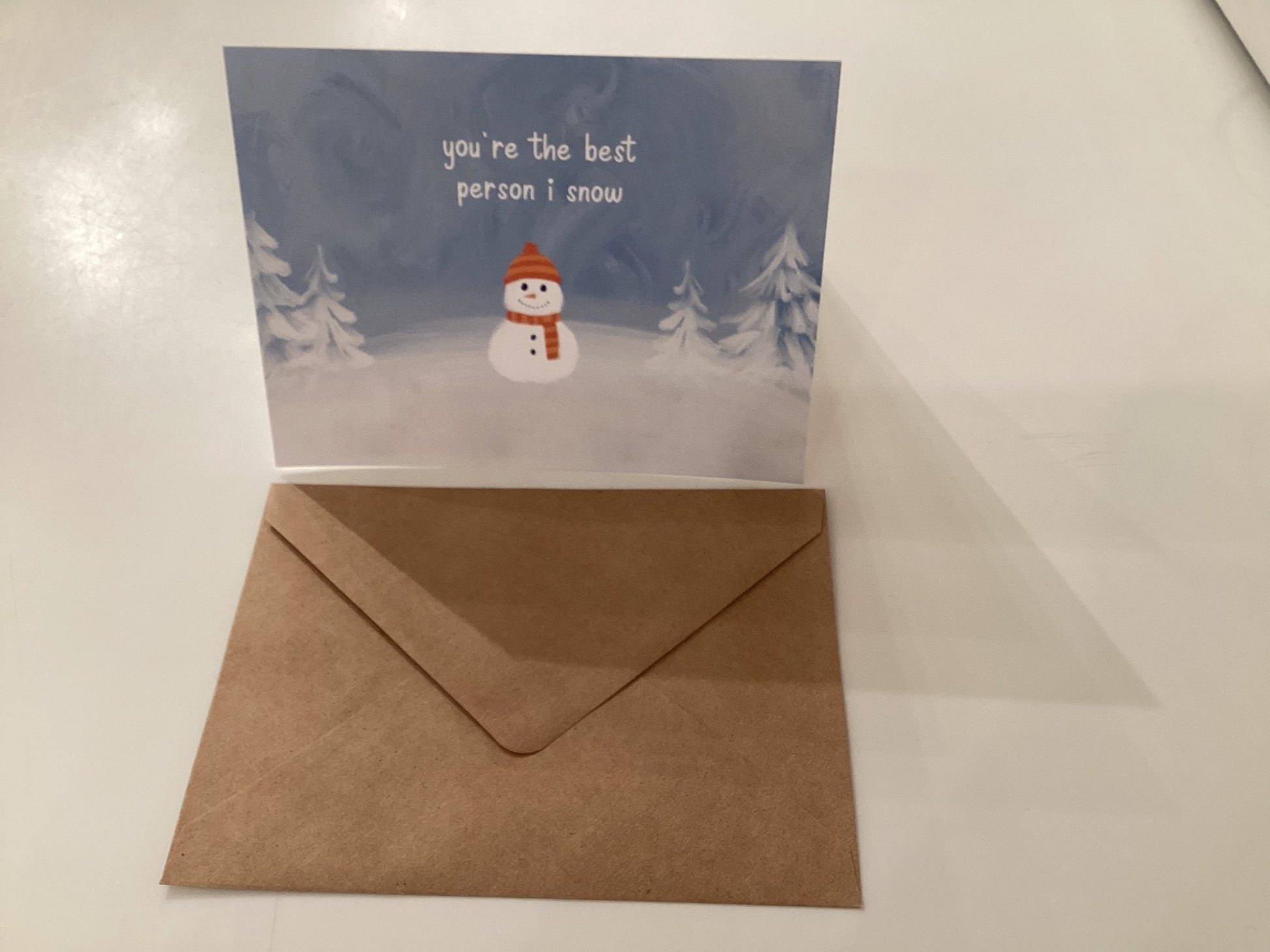 You're the Best Person I Snow Greeting Card - Velora Luxury Fashion