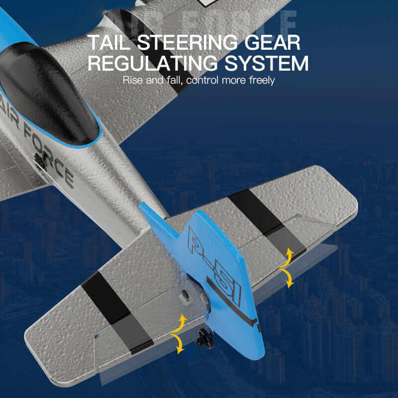 Z63 AIR FORCE 3CH RC Airplane with Gyro, Dual Motors & 2 Batteries for Beginners - Velora Luxury Fashion