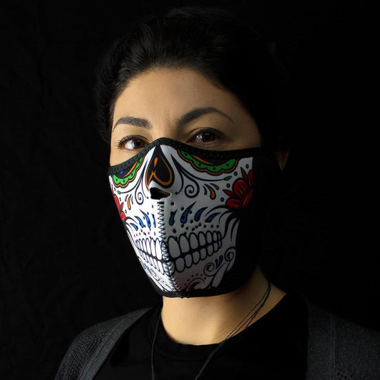 ZANheadgear Half Mask Neoprene Muerte Skull Boutique of Leathers/Open Road
