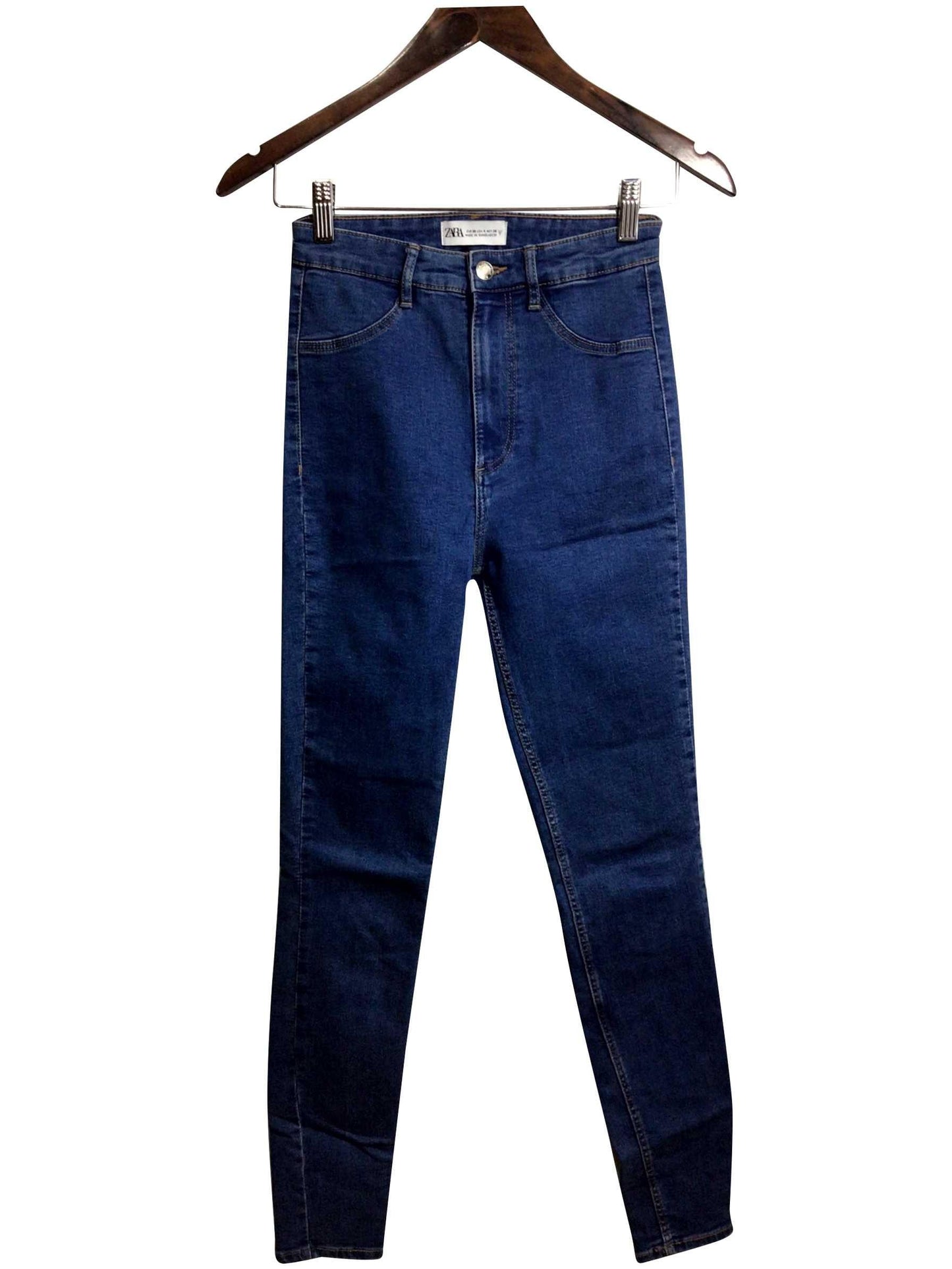 ZARA Regular fit Straight-legged Jeans in Blue - 4 - Velora