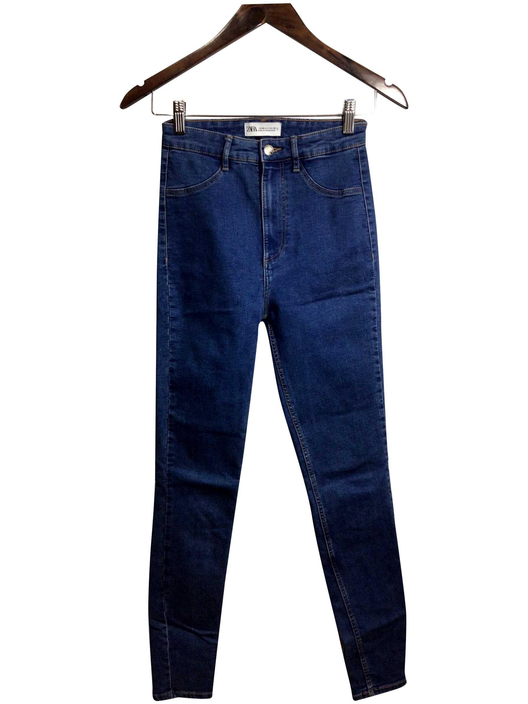 ZARA Regular fit Straight-legged Jeans in Blue - 4 - Velora