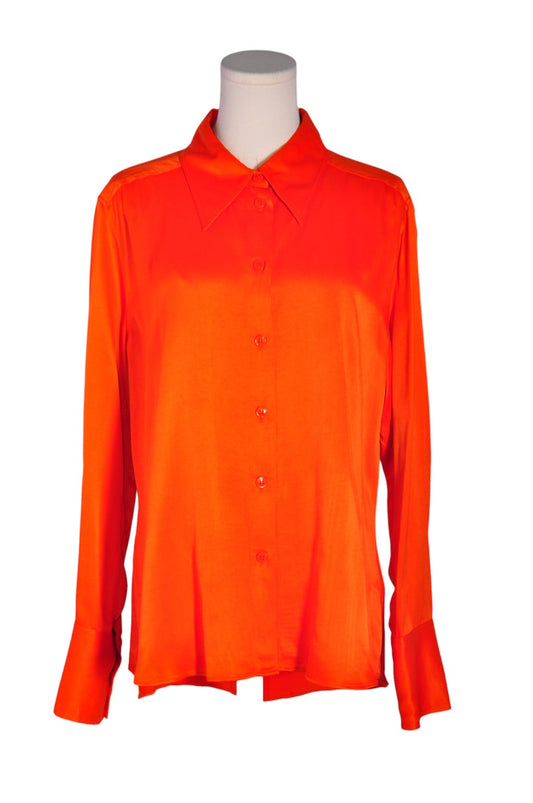 ZARA Women Button Down Tops Regular fit in Orange - XXL - Velora Luxury Fashion