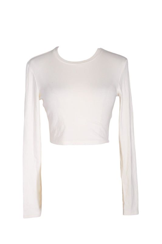 ZARA Women Crop Tops Regular fit in White - M - Velora Luxury Fashion