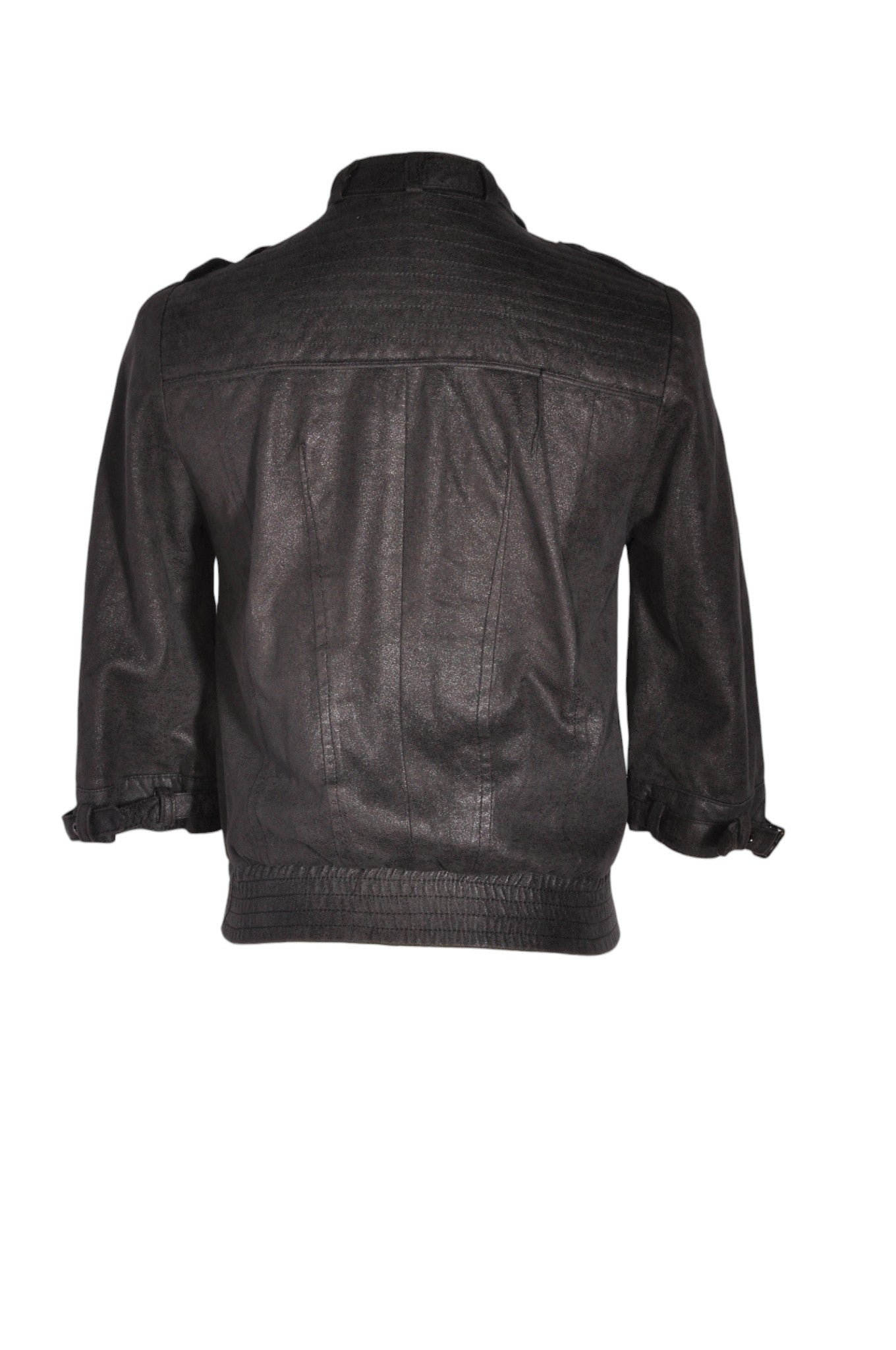 ZARA Women Leather Jackets Regular fit in Black - XS - Velora Luxury Fashion