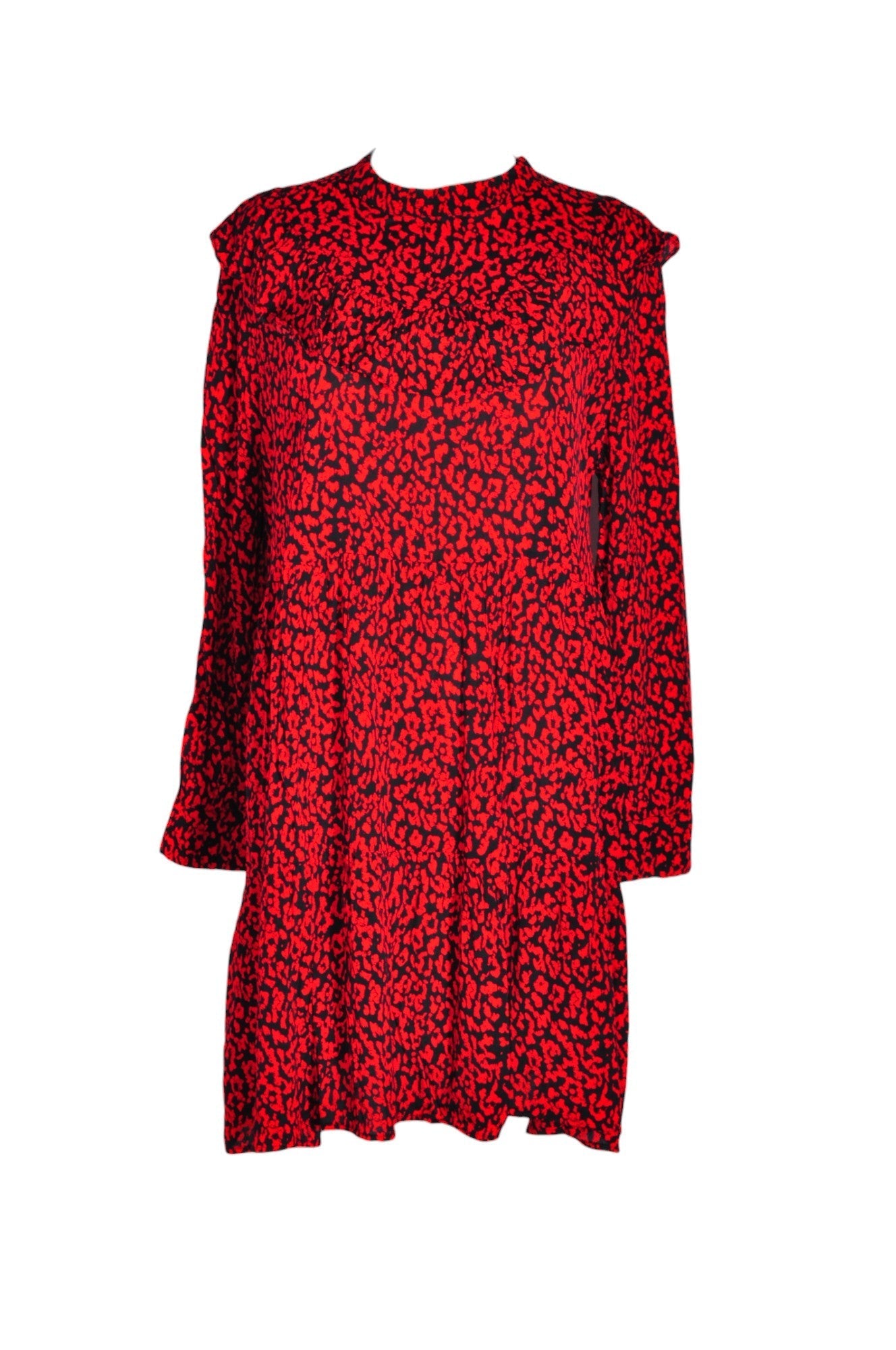 ZARA Women Midi Dresses Regular fit in Red - L - Velora Luxury Fashion
