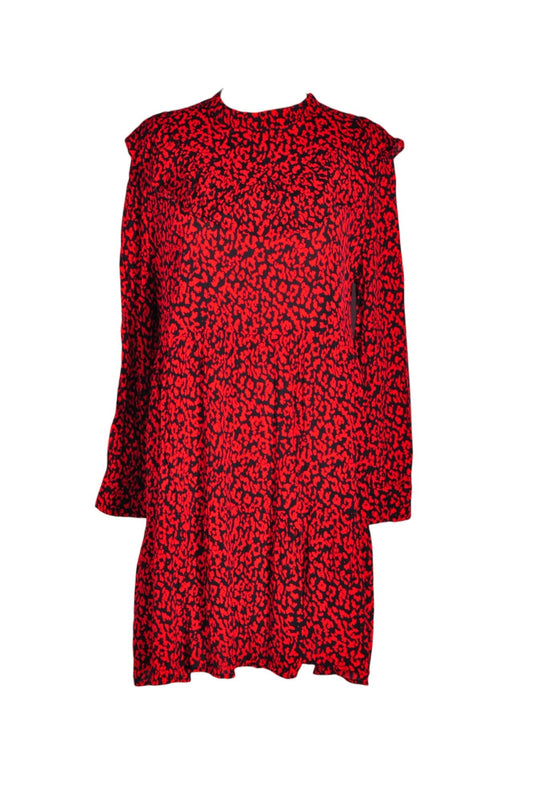 ZARA Women Midi Dresses Regular fit in Red - L - Velora Luxury Fashion