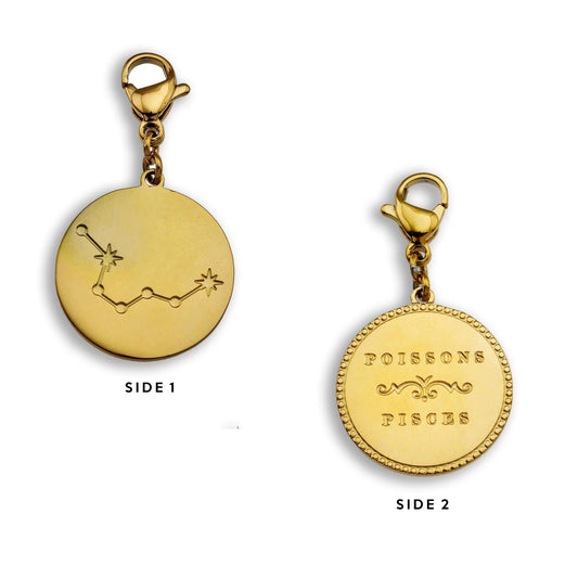ZODIAC CONSTELLATION Double Sided Charm - Velora Luxury Fashion