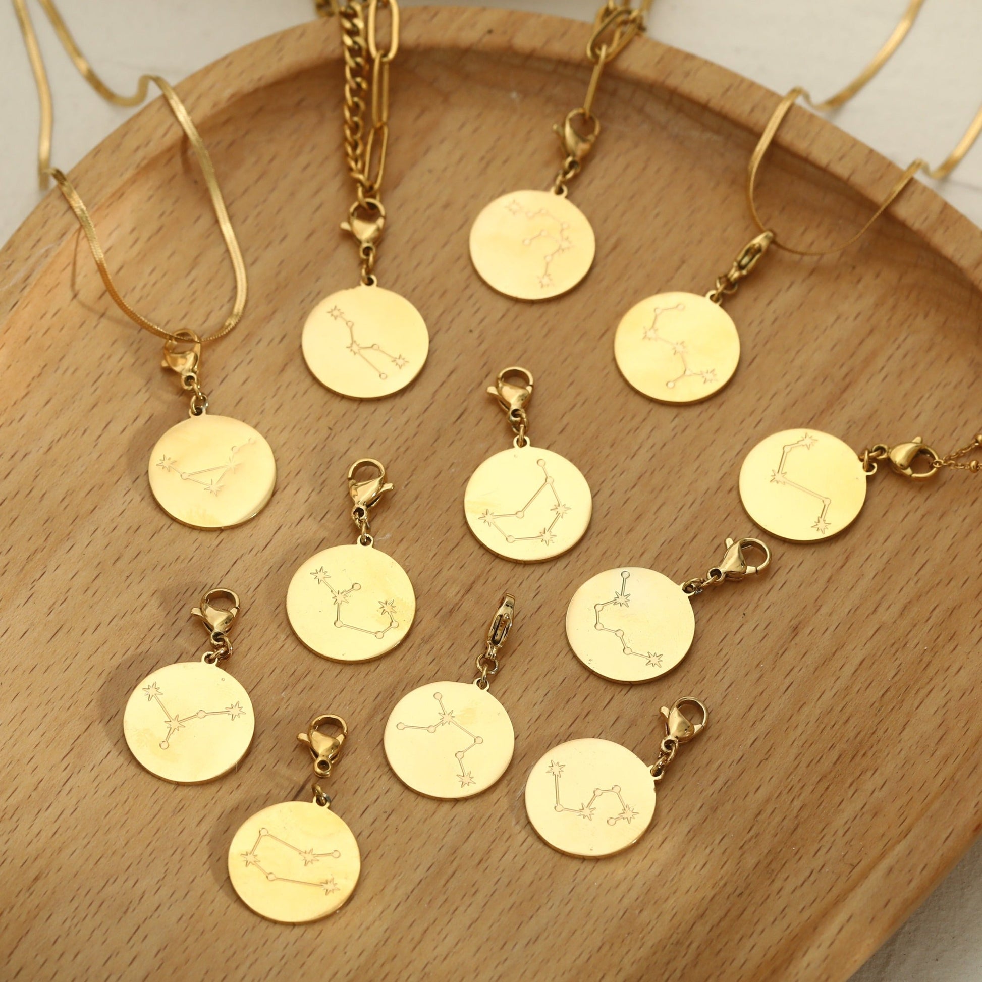 ZODIAC CONSTELLATION Double Sided Charm - Velora Luxury Fashion