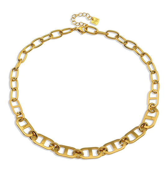 ZOIE: Duo Chain Link Statement Necklace - Velora