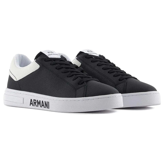 Armani Exchange Mens London Sneaker Black+Off White 13