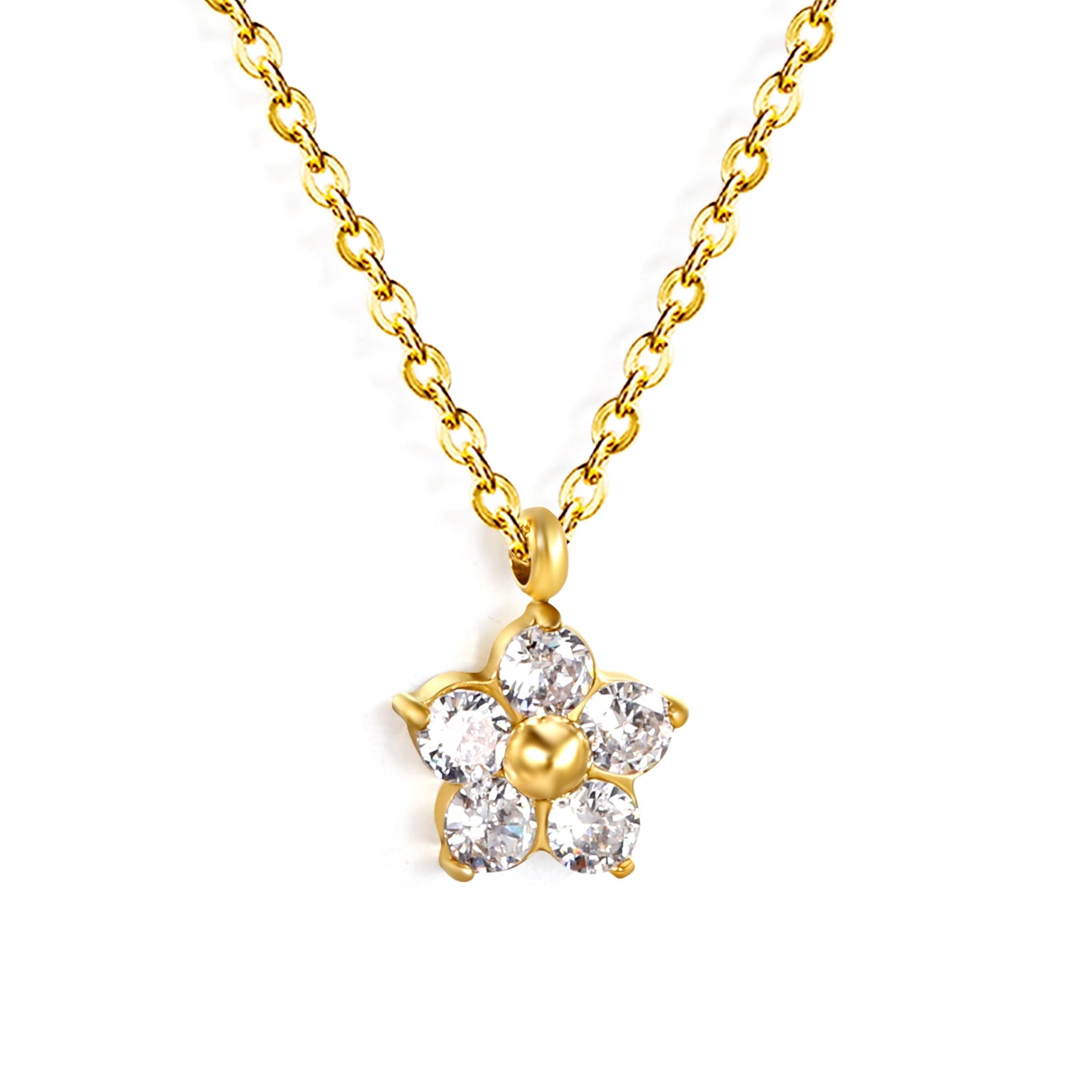 Zircon Blossom Pendant Necklace - Velora Luxury Fashion