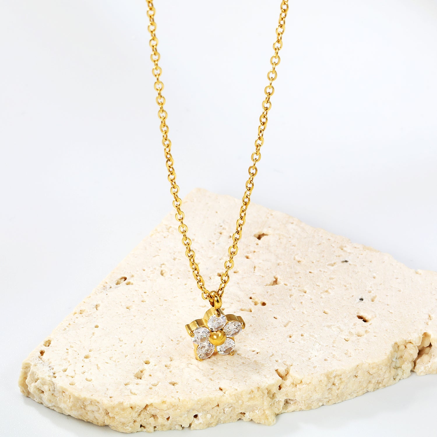 Zircon Blossom Pendant Necklace - Velora Luxury Fashion