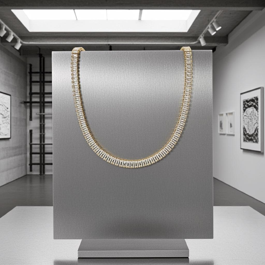 Zirconia Diamonds Tennis Necklace | Elegant Necklace - Velora Luxury Fashion