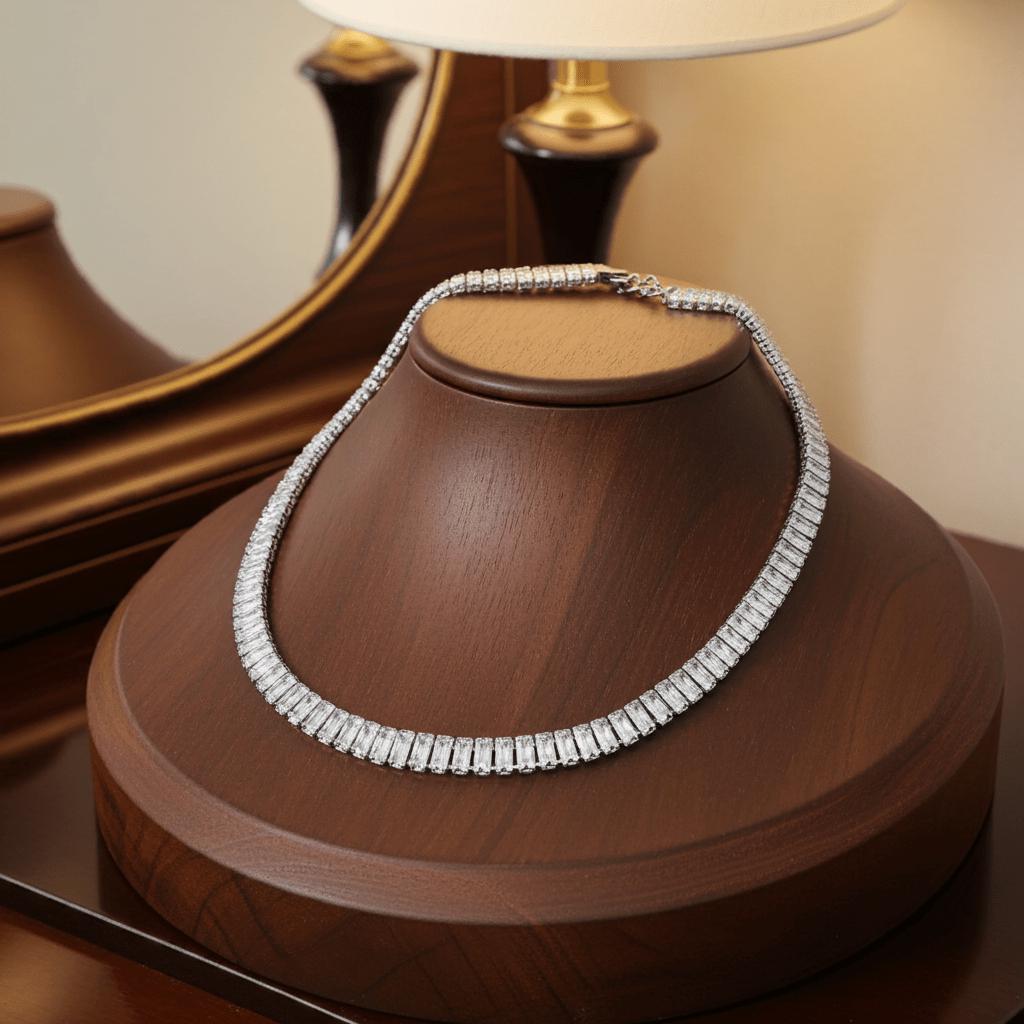 Zirconia Diamonds Tennis Necklace - Velora Luxury Fashion