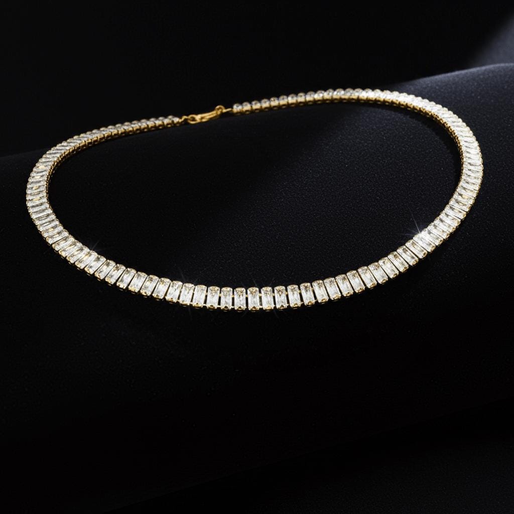 Zirconia Diamonds Tennis Necklace - Velora Luxury Fashion