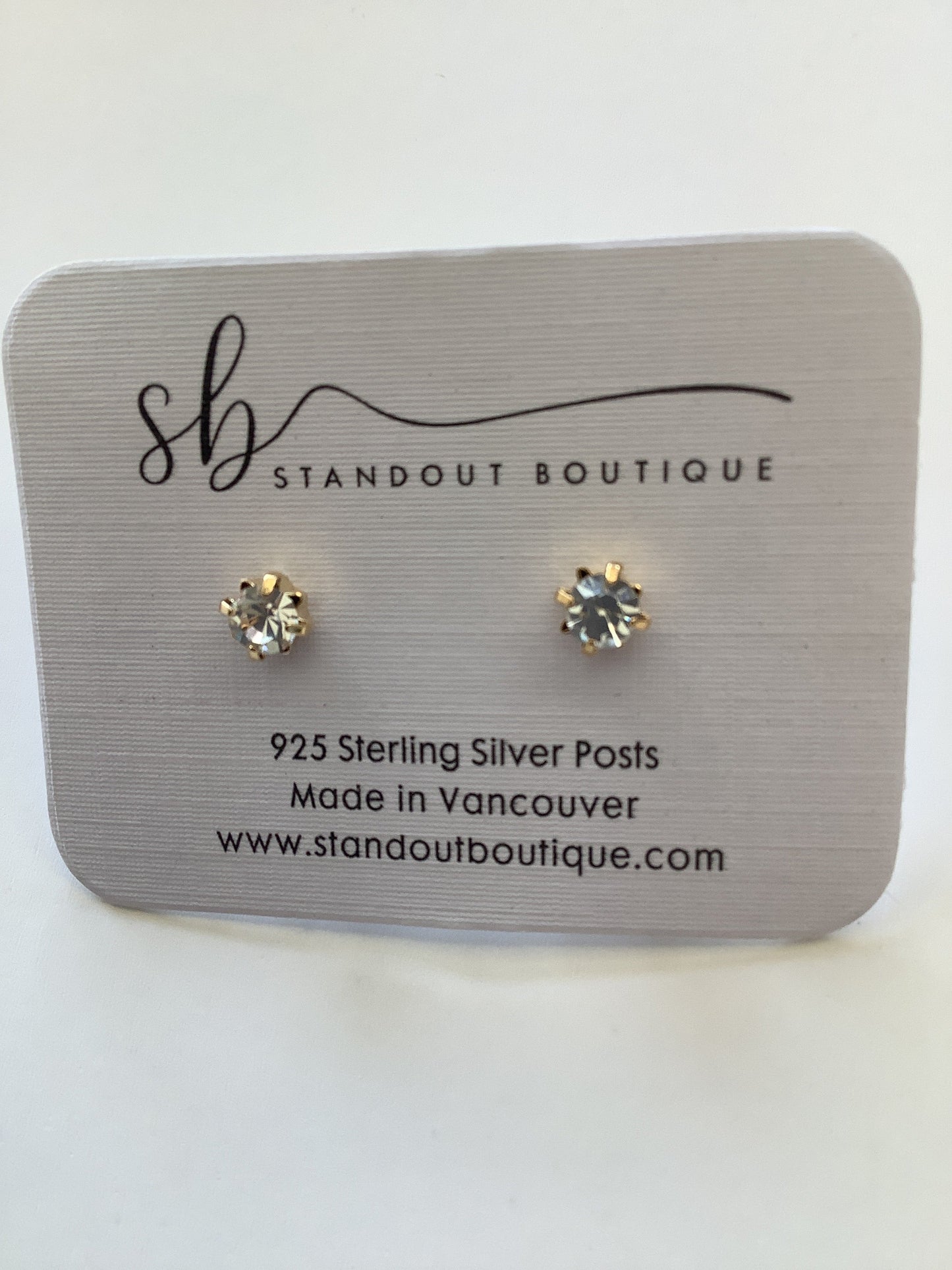 Zirconia Stud Earrings -Standout Boutique ( Vancouver, BC) - Velora Luxury Fashion