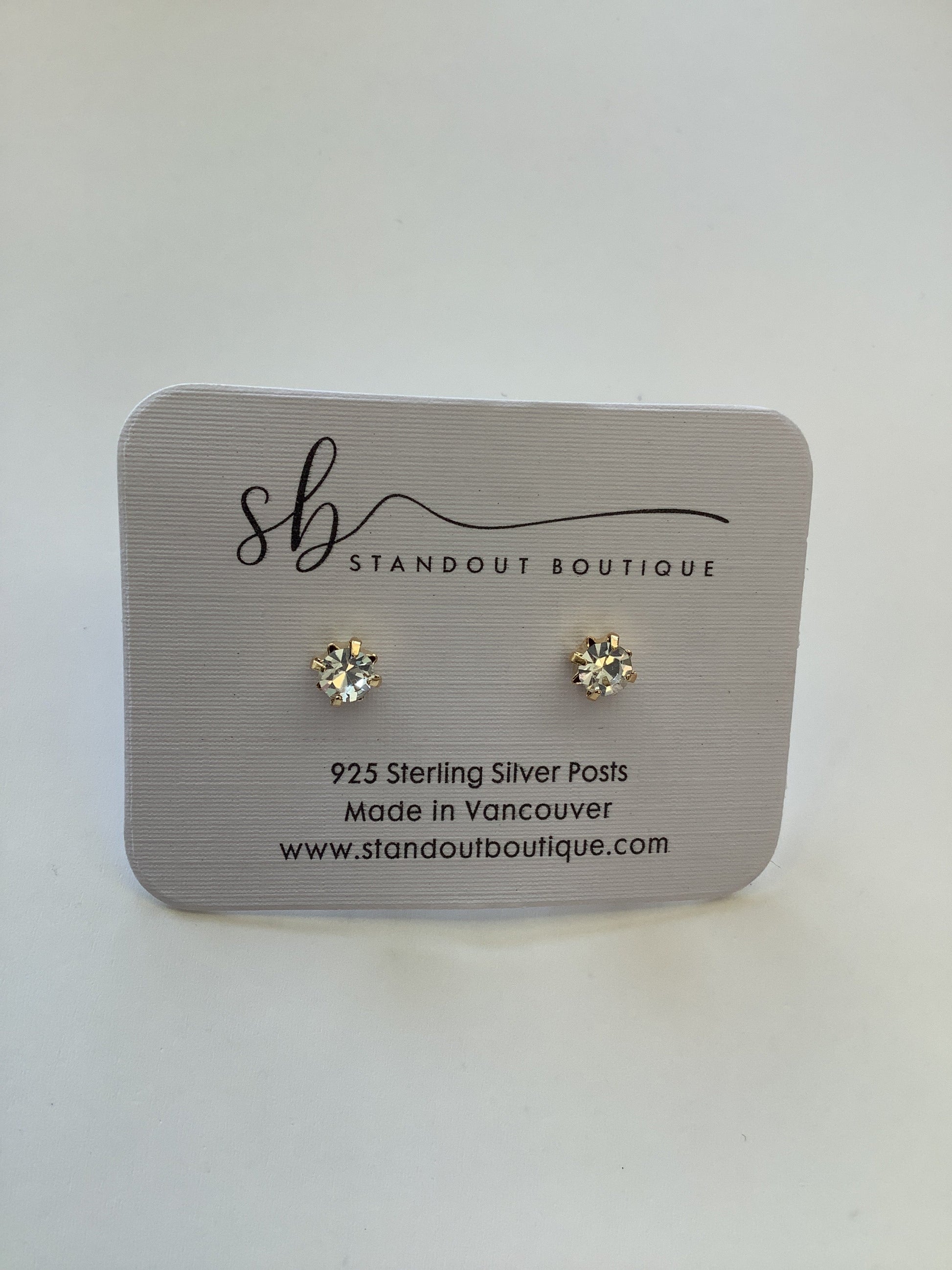 Zirconia Stud Earrings -Standout Boutique ( Vancouver, BC) - Velora Luxury Fashion