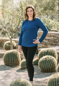 Zoe Zipper Long Sleeve Nursing Top - Velora Luxury Fashion