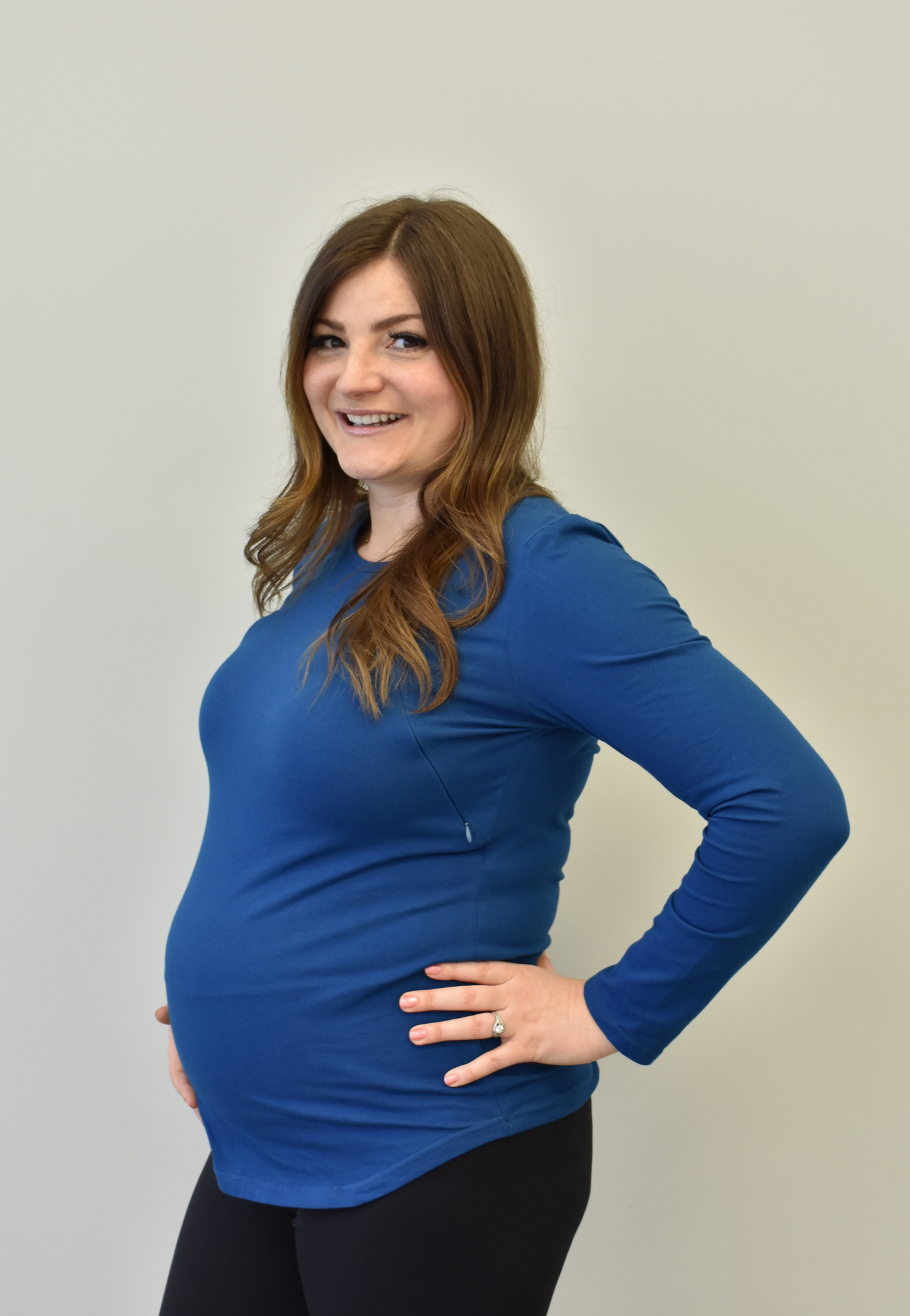 Zoe Zipper Long Sleeve Nursing Top - Velora Luxury Fashion