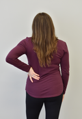 Zoe Zipper Long Sleeve Nursing Top - Velora Luxury Fashion