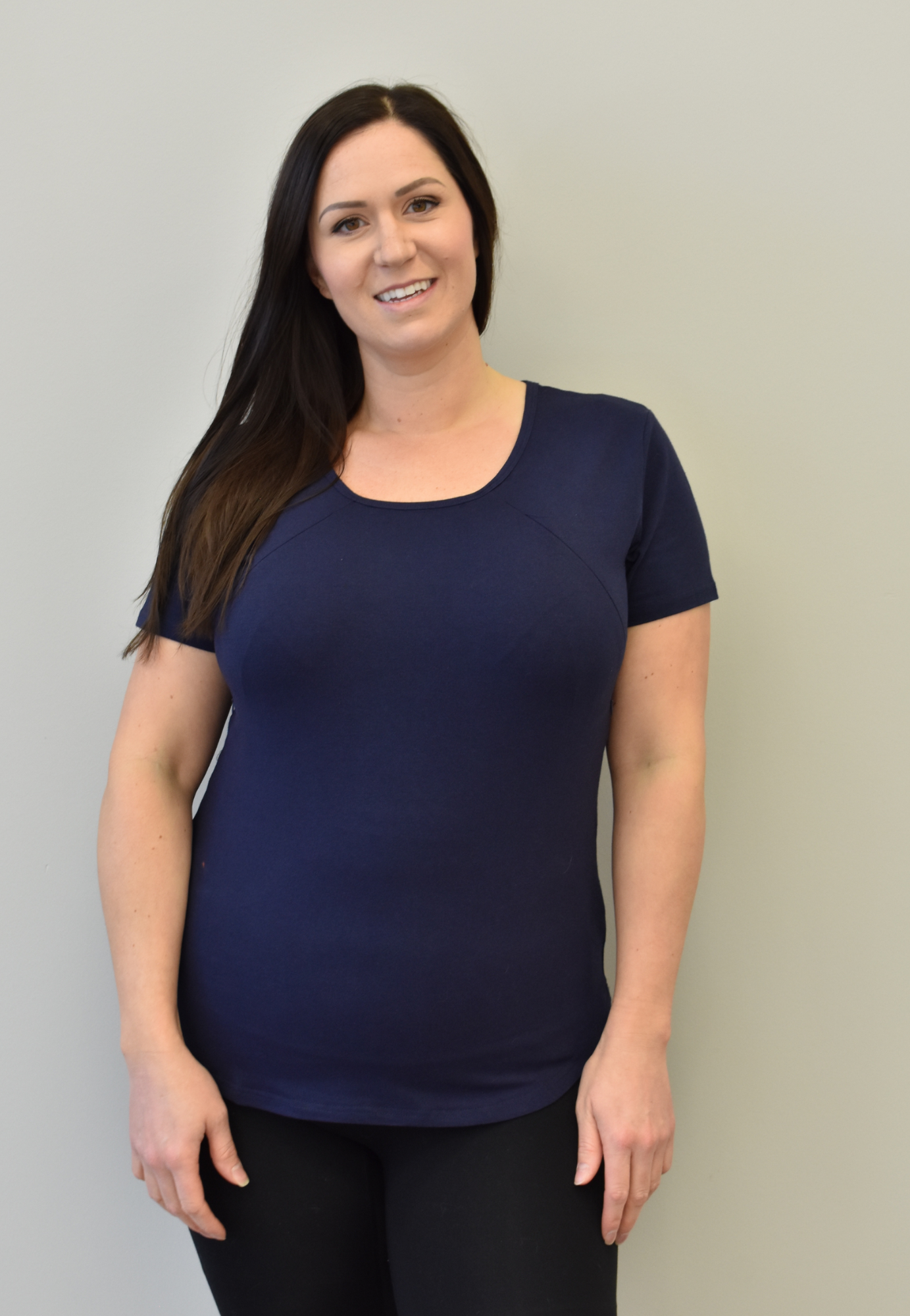 Zoe Zipper Short Sleeve Nursing Tee Shirt - Velora Luxury Fashion