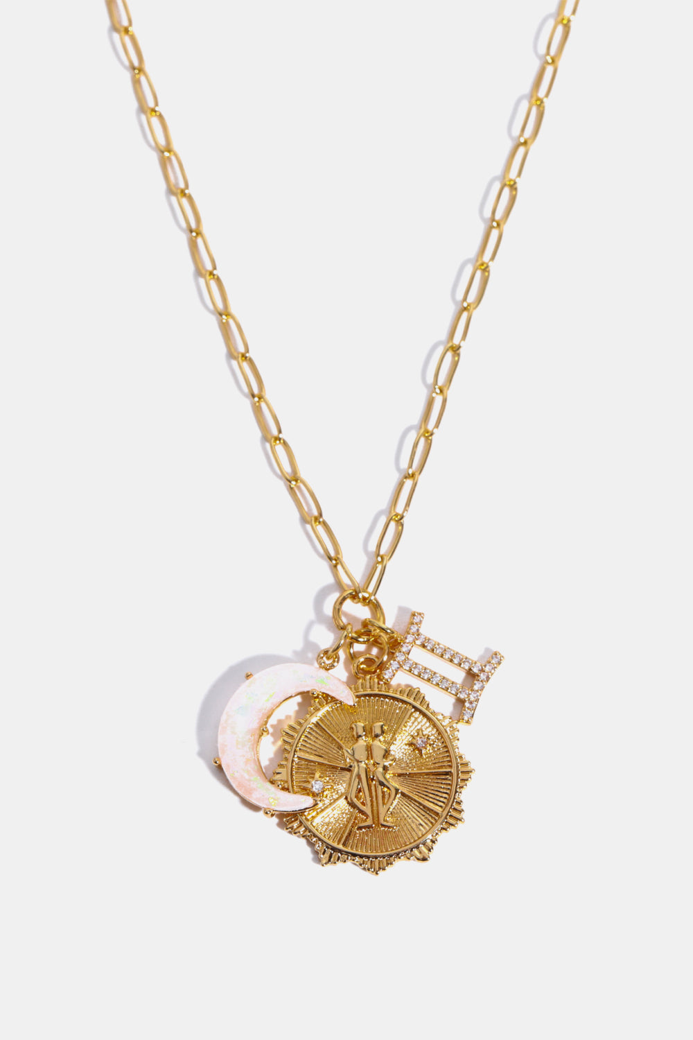 Constellation and Moon Pendant Copper Necklace - Velora