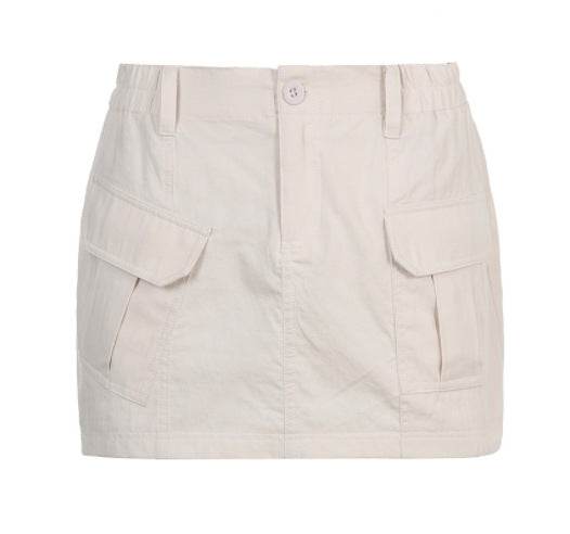 Simple Tooling Style Pocket Army Green Woven Hot Girl A- Line Mini Hip Cargo Skirt Summer - Velora