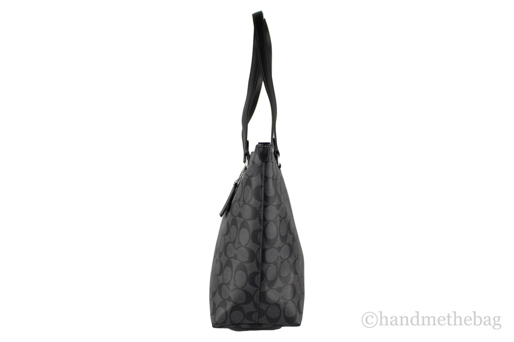 Coach Graphite Signature Elegance Tote Bag
