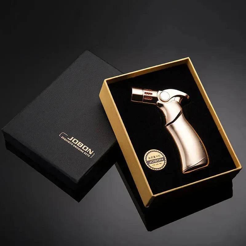 Metal Windproof Blue flame Butane Torch Lighter Cigar Lighter - Velora