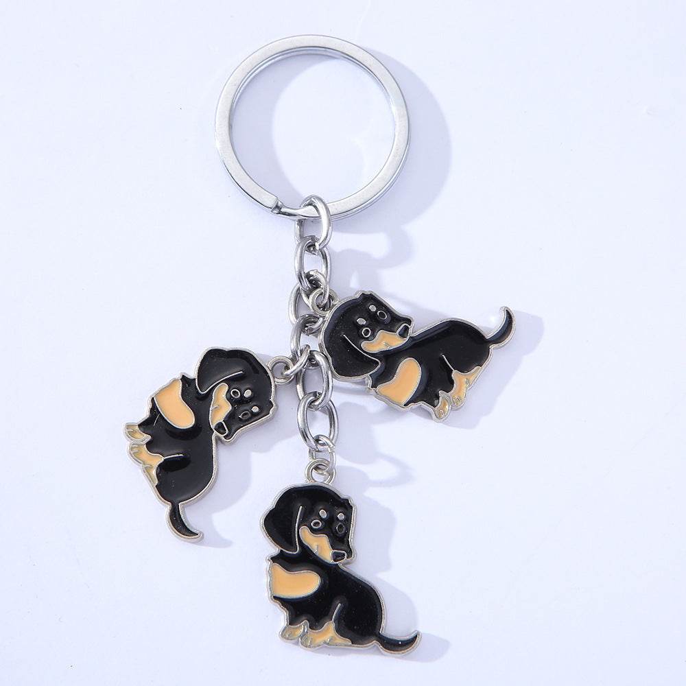 American Style Pet Dog Wax Metal Keychains - Velora