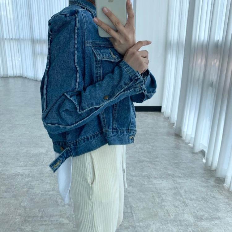 Design Loose Denim Jacket For Women - Velora