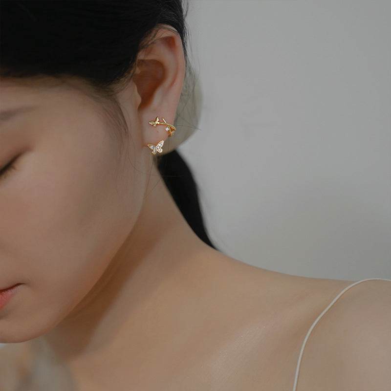 Female Cute Butterfly Earrings Jewelry - Velora