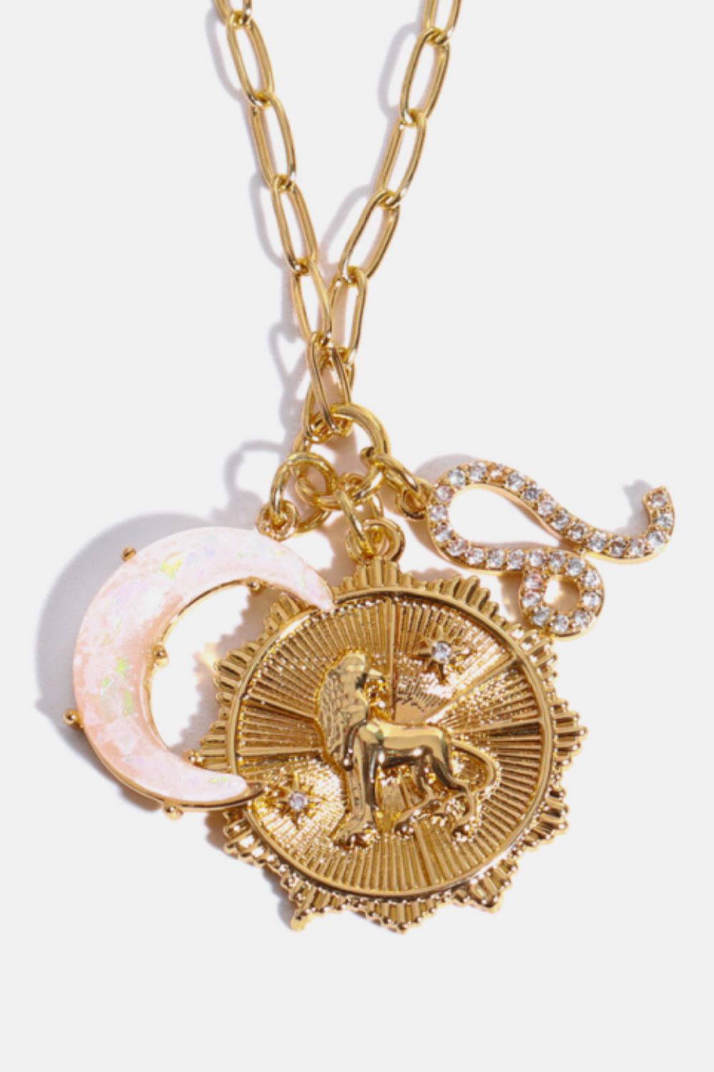 Constellation and Moon Pendant Copper Necklace - Velora