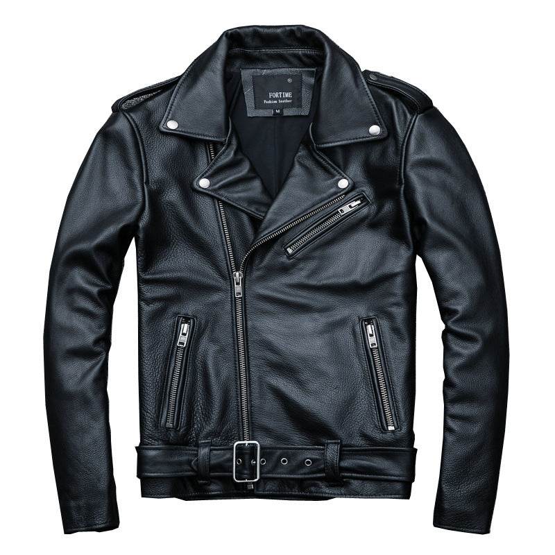 Pure Cowhide Biker's Leather Jacket - Velora