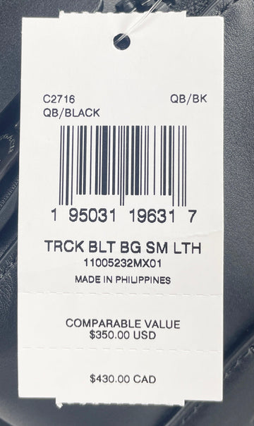 Coach Luxe Leather Belt Bag in Black