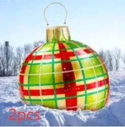 Christmas Ornament Holly Ball Outdoor Tree Decoration Christmas Balls for Yards - Velora