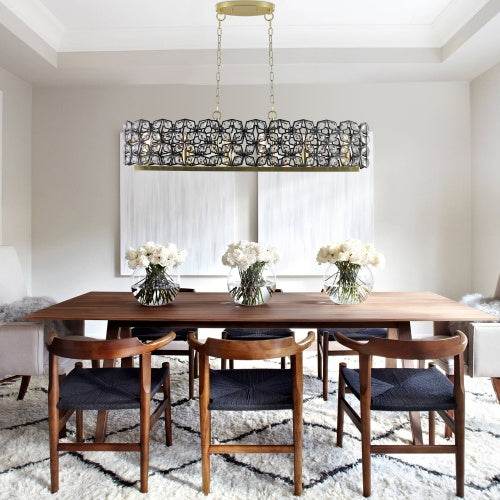 Modern Luxury Champagne Gold Oval Crystal Chandelier - Velora