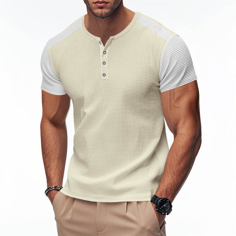Plus Size Men's Color Block T-shirt - Velora