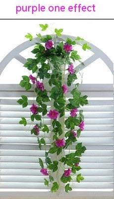 Simulation Plant Morning Glory Ratten For Wall Hanging Decoration Garlands - Velora