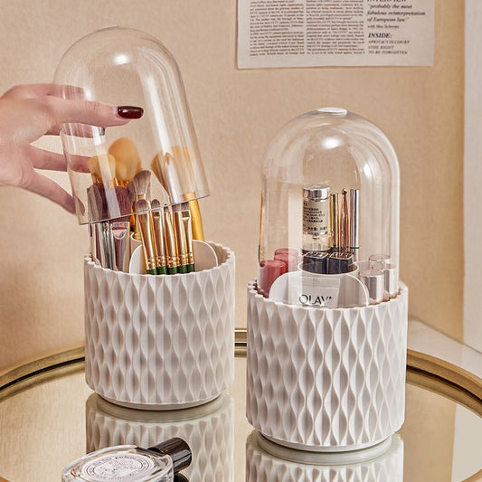 360 Rotating Large Capacity Transparent Makeup Brush https://like2b-uy