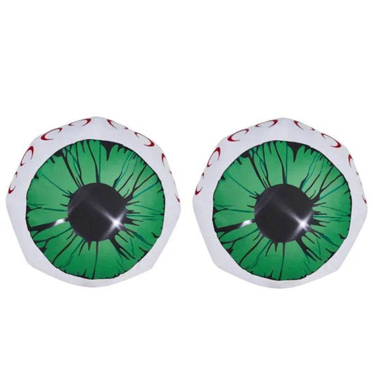 2 Packs Halloween Inflatables Large Set Of Lighted Eyes Decoration, 3FT Blow Ups Green Eyes For Yard, Inflatable Halloween Decor Outdoor With LEDs Party Supplies Blow Up Decoration For Indoor Outdoor - Velora