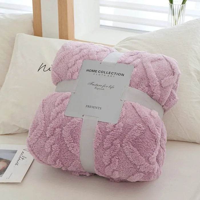 Single-layer Double-sided Tower Velvet Sofa Cover Soft Winter Blanket - Velora