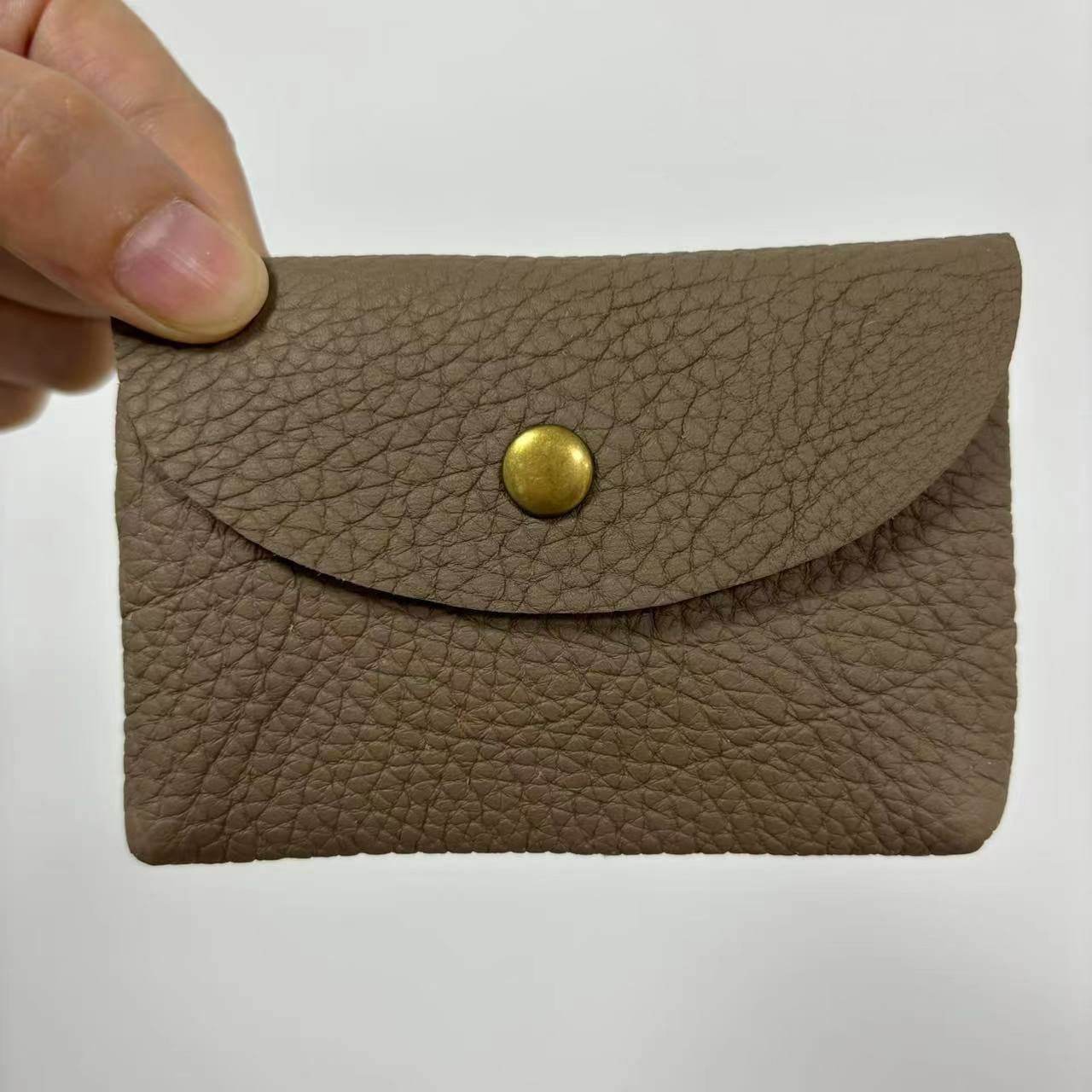 First Layer Cattlehide Leather Fashion Hidden Hook Coin Pocket Card Holder Mini-Portable - Velora
