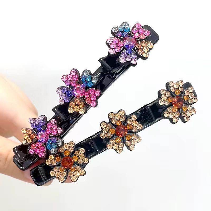 Girls Floral Rhinestone  Bling Hair clip Hair Accessories