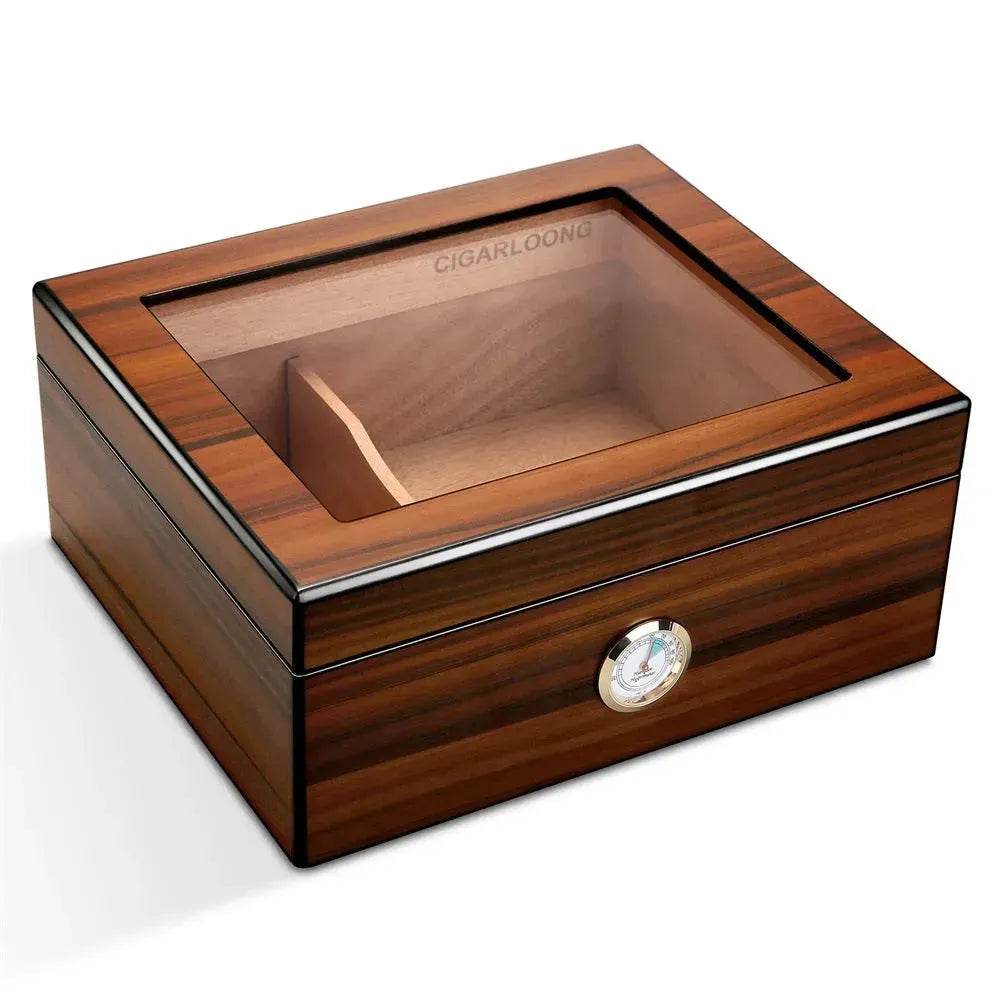 Portable Cedar Wood Humidifying Moisturizing Cigar Box Humidor Case - Velora