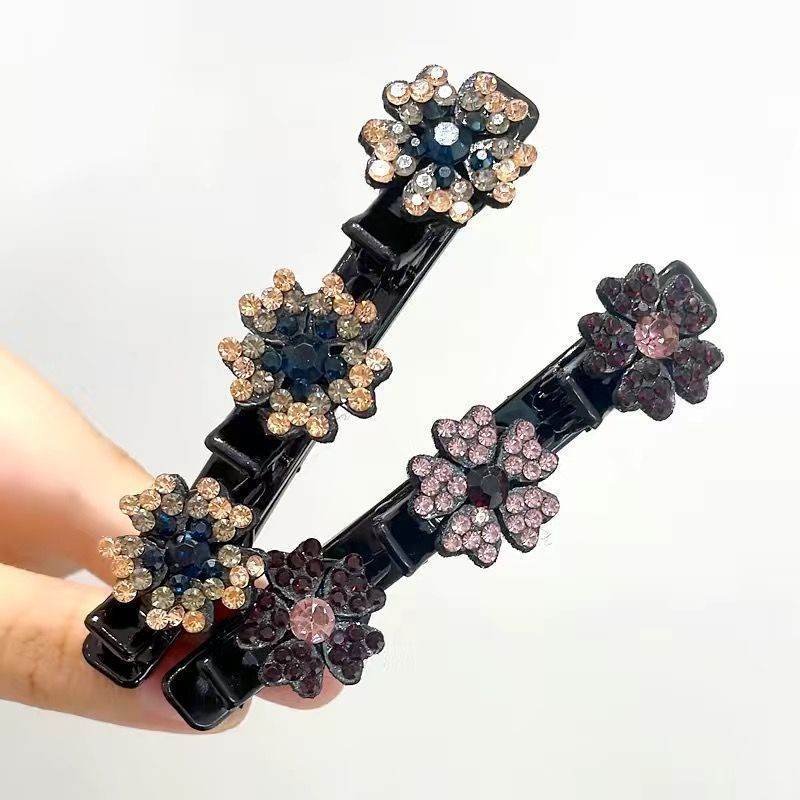 Girls Floral Rhinestone  Bling Hair clip Hair Accessories